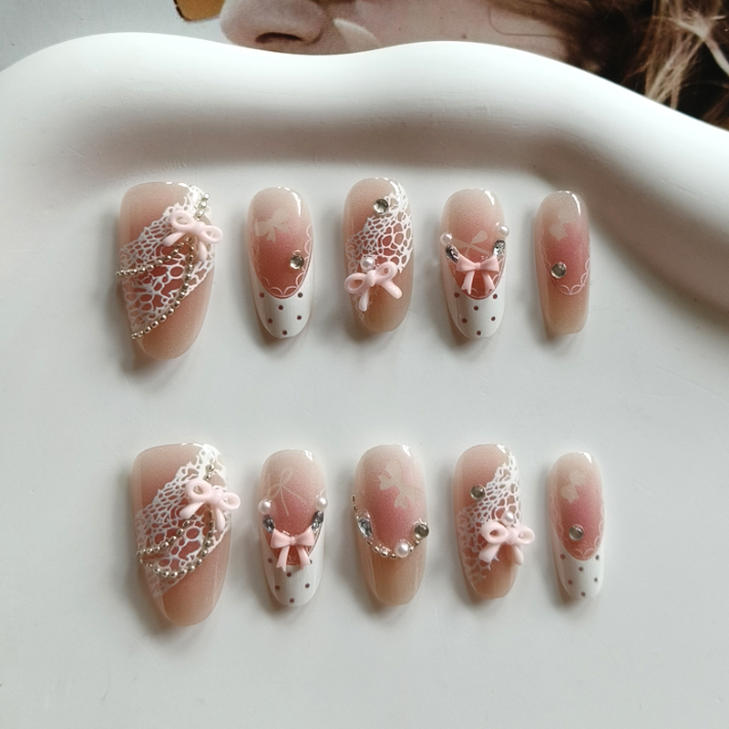 Nail Art Press On - 10 faux ongles à presser faits