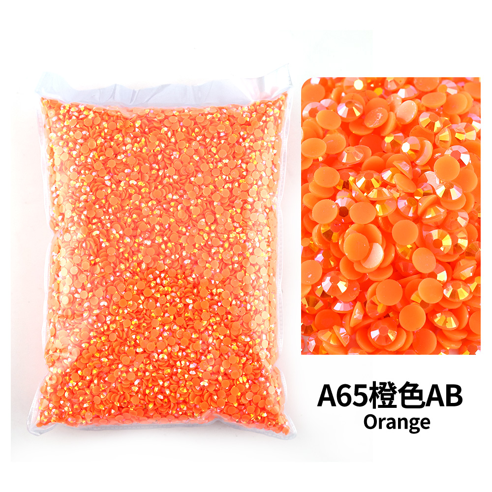 Nail Art Orange - Strass en résine orange AB, MSI