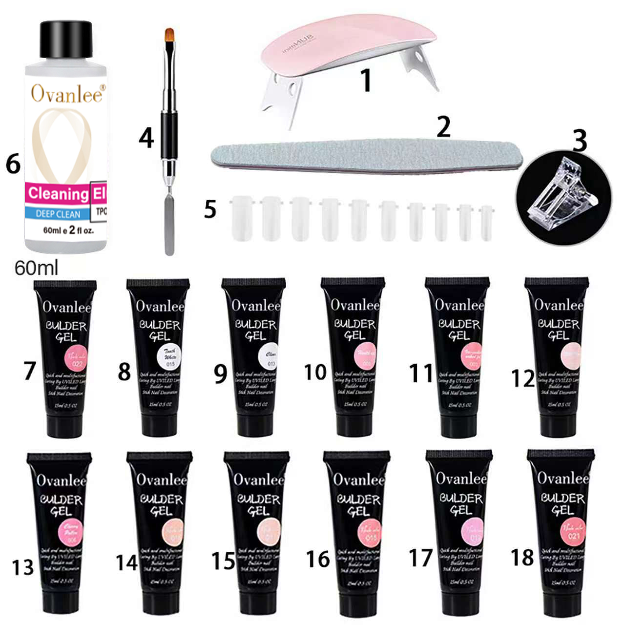 Nail Art Ombre - Kit de démarrage d'extension de polygel