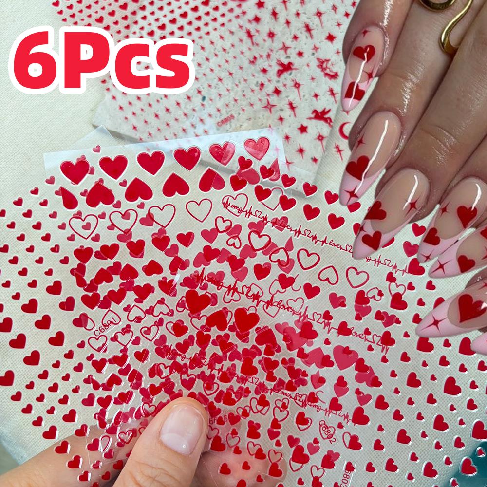Autocollants pour ongles, 6 pi - Nail Art Valentines Day avis et prix