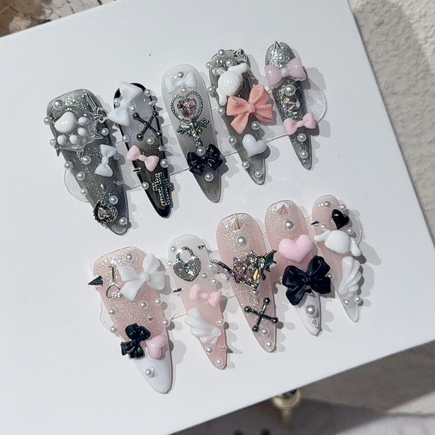Jirai Y2K Spice Girl Black Pin - Nail Art Pink avis et prix