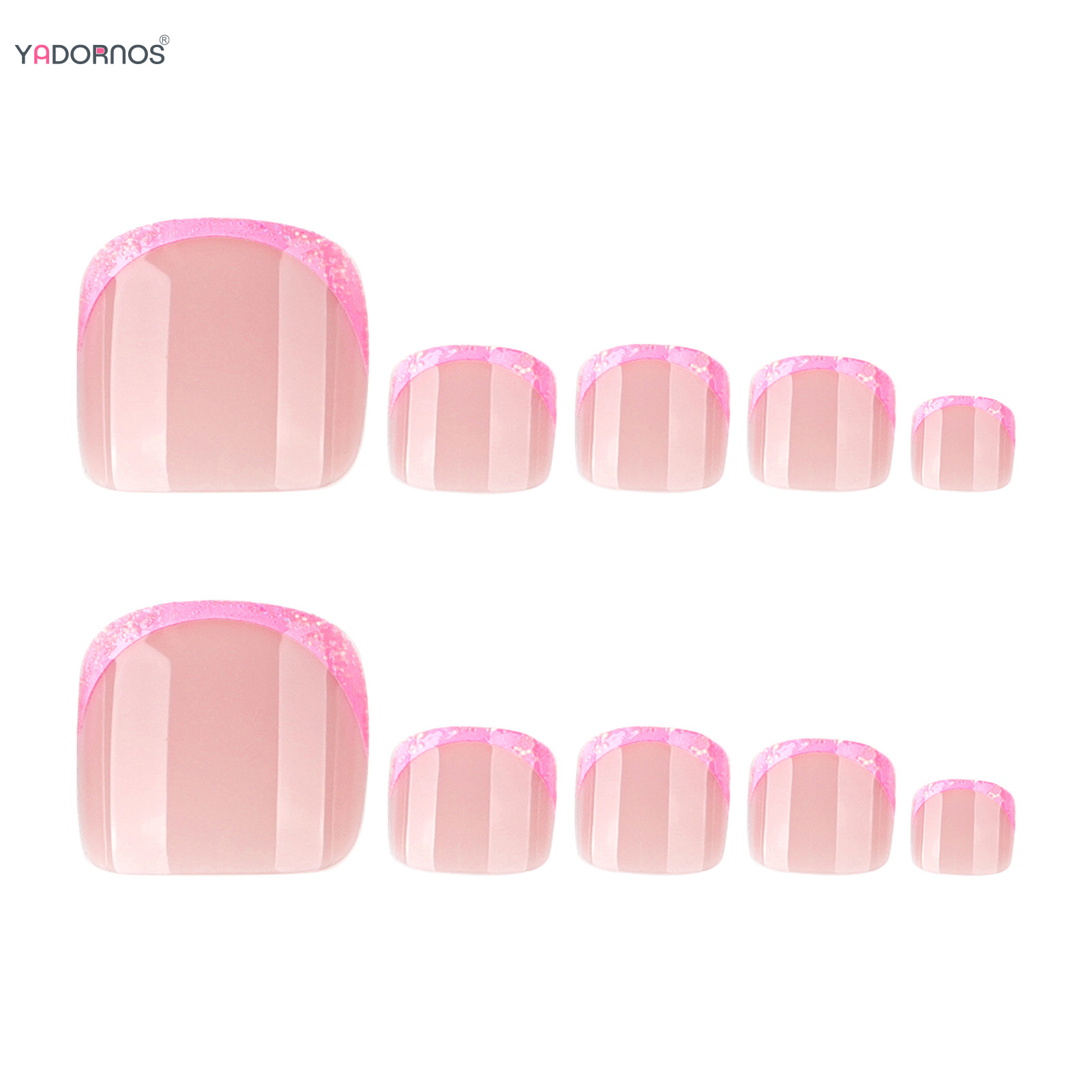 Faux ongles français roses, 24 - Nail Art Press On avis et prix
